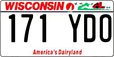 WI license plate 171YDO