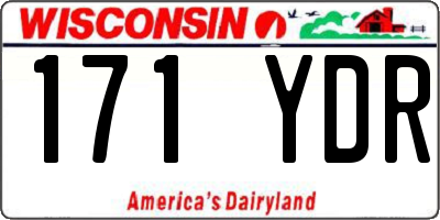WI license plate 171YDR