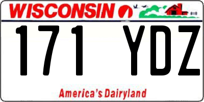 WI license plate 171YDZ