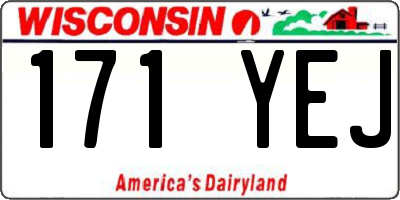 WI license plate 171YEJ