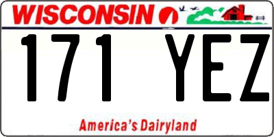 WI license plate 171YEZ