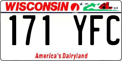 WI license plate 171YFC