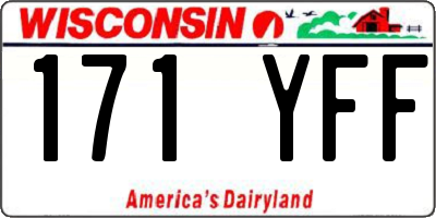 WI license plate 171YFF