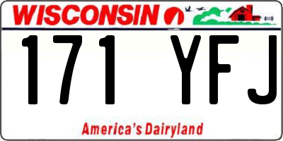 WI license plate 171YFJ