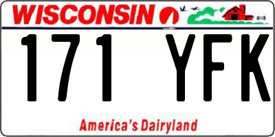 WI license plate 171YFK
