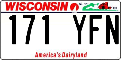 WI license plate 171YFN