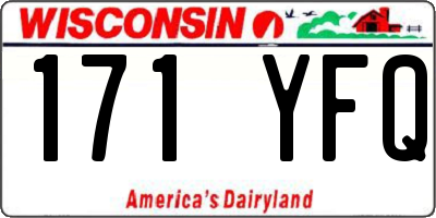 WI license plate 171YFQ