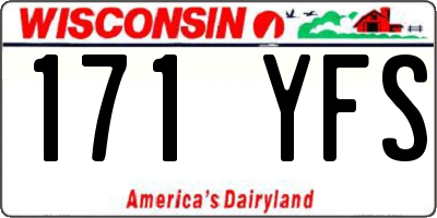 WI license plate 171YFS