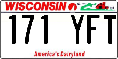 WI license plate 171YFT