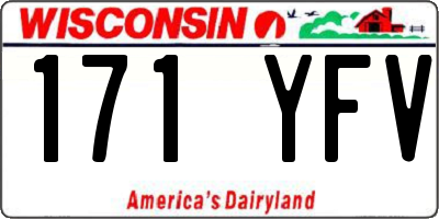 WI license plate 171YFV