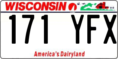 WI license plate 171YFX
