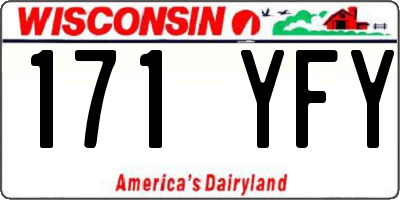 WI license plate 171YFY