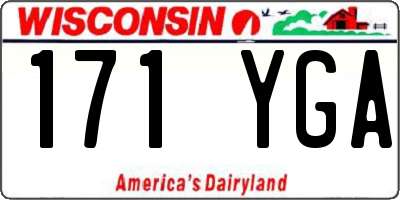 WI license plate 171YGA