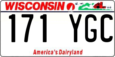 WI license plate 171YGC