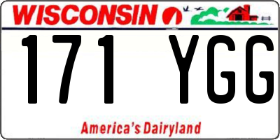 WI license plate 171YGG