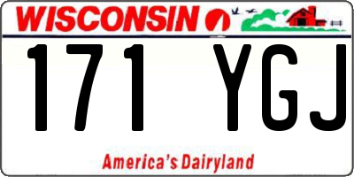 WI license plate 171YGJ