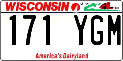 WI license plate 171YGM