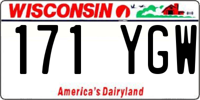 WI license plate 171YGW