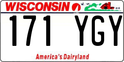 WI license plate 171YGY