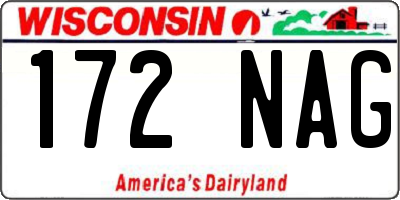 WI license plate 172NAG