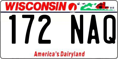 WI license plate 172NAQ