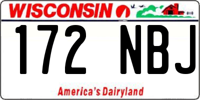 WI license plate 172NBJ