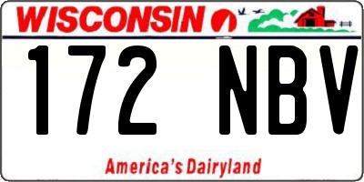 WI license plate 172NBV