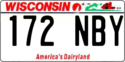 WI license plate 172NBY