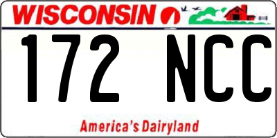 WI license plate 172NCC