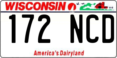 WI license plate 172NCD