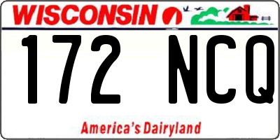 WI license plate 172NCQ