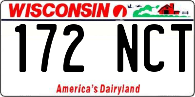 WI license plate 172NCT