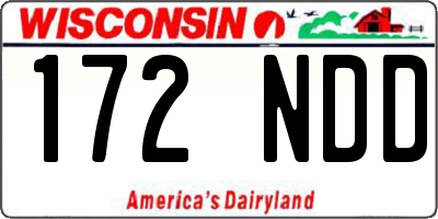 WI license plate 172NDD