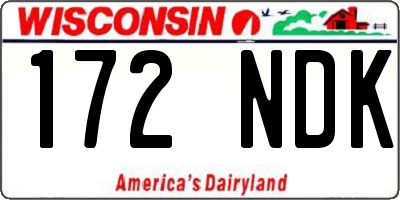 WI license plate 172NDK