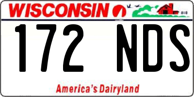 WI license plate 172NDS