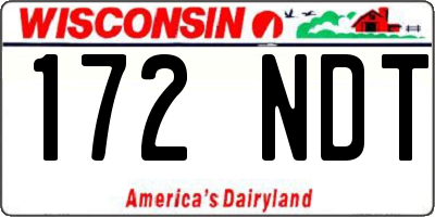WI license plate 172NDT