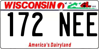 WI license plate 172NEE