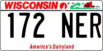 WI license plate 172NER