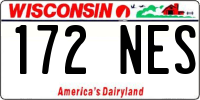 WI license plate 172NES