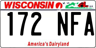 WI license plate 172NFA