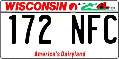 WI license plate 172NFC