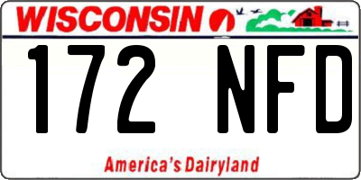 WI license plate 172NFD