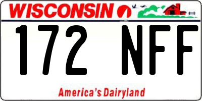WI license plate 172NFF