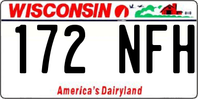 WI license plate 172NFH