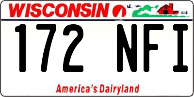 WI license plate 172NFI