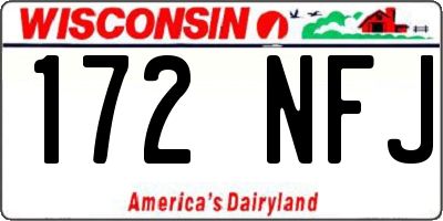 WI license plate 172NFJ