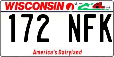 WI license plate 172NFK