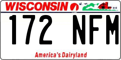 WI license plate 172NFM
