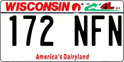 WI license plate 172NFN
