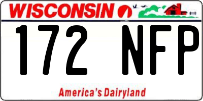 WI license plate 172NFP